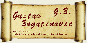 Gustav Bogatinović vizit kartica